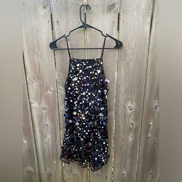 ASOS Black Sequin Mini Dress - Picture 1 of 4